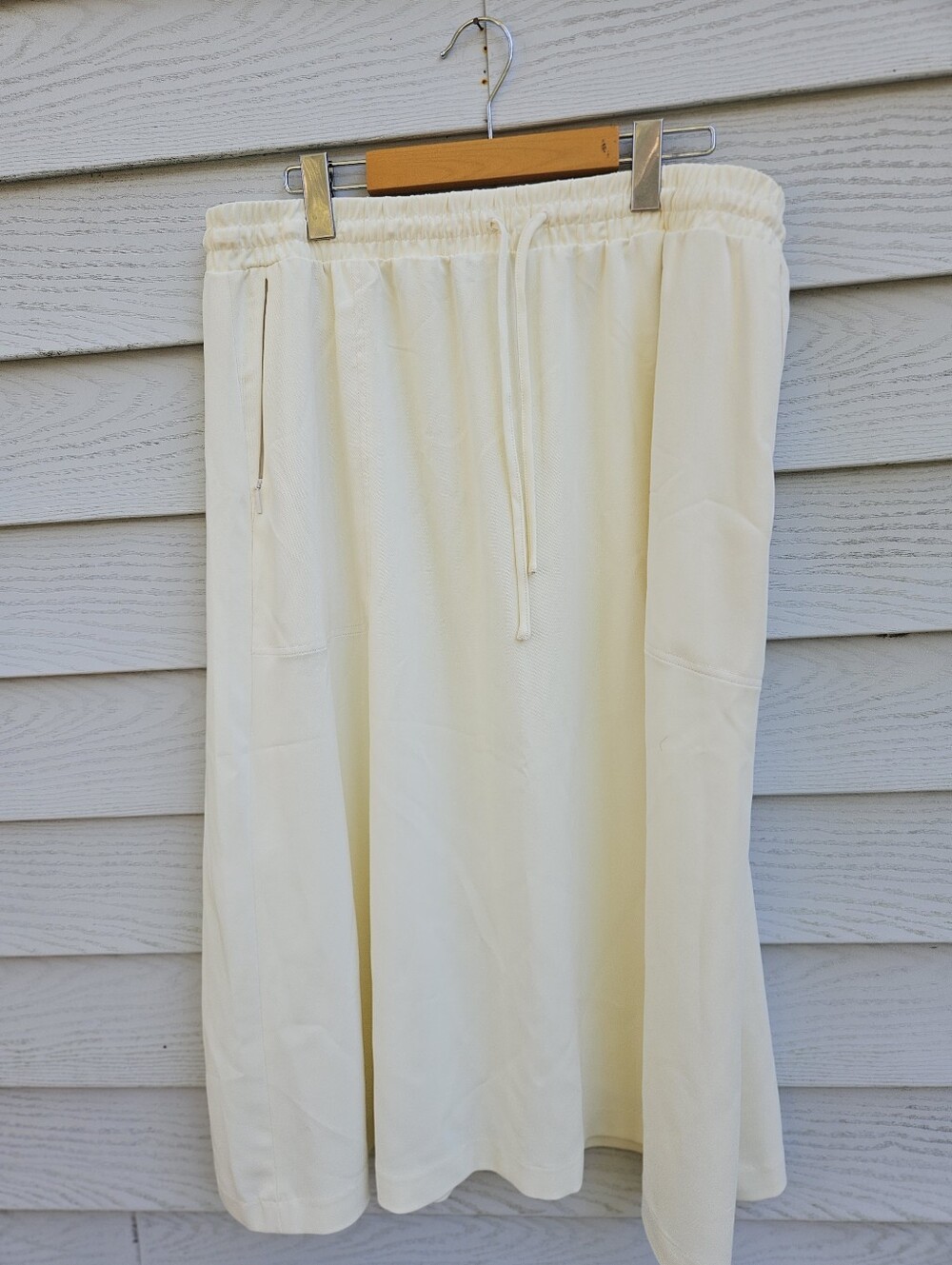 SPANX Luxe Drape Midi Linen Skirt NWT Size XL